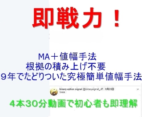 即戦力！MA＋値幅手法はじめて公開します 根拠の積み上げ不要＊9年でたどりついた究極の簡単値幅手法 イメージ1