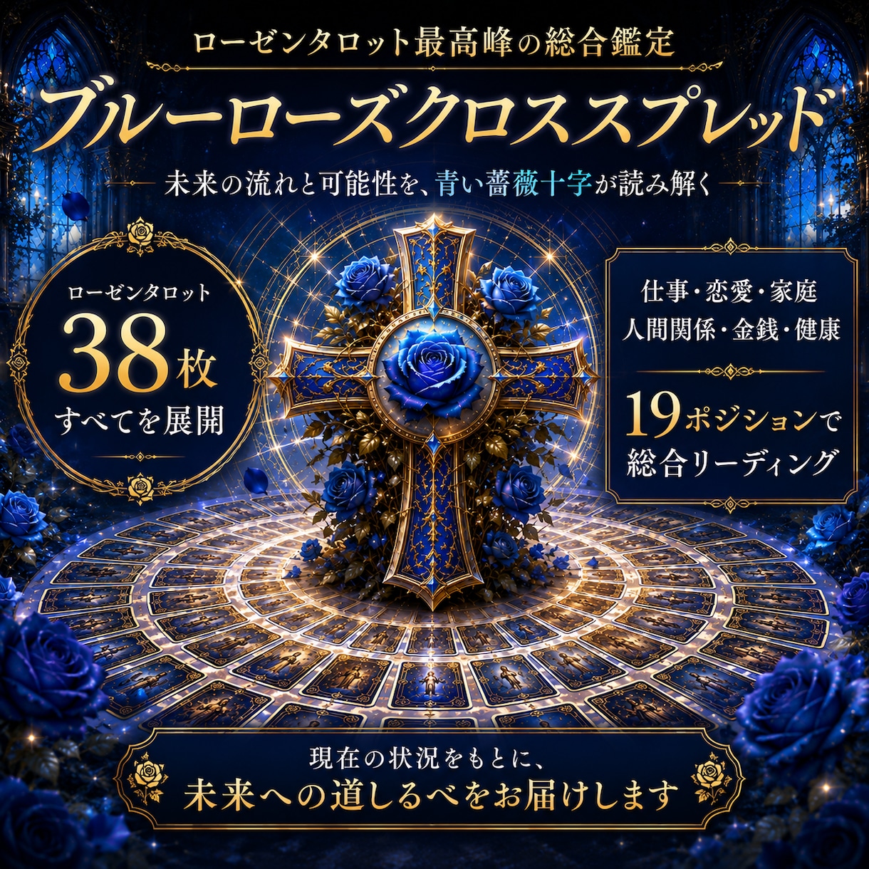 タロット38枚を展開し未来を総合的に読み解きます ローゼンタロットの38枚すべてを展開する最高峰の総合鑑定です イメージ1