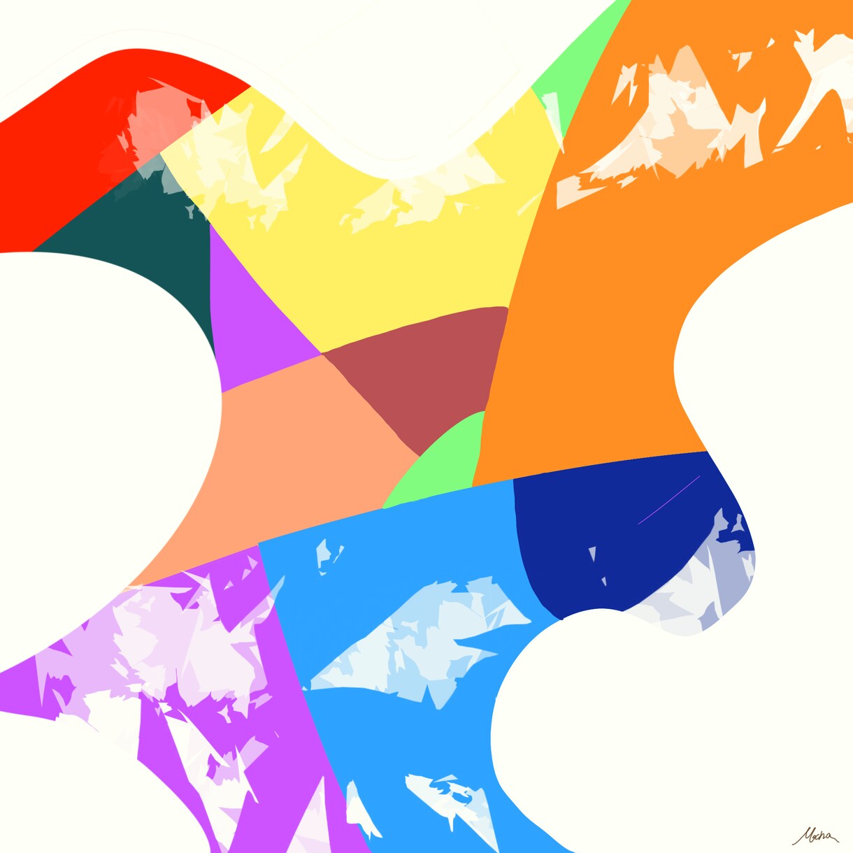 世界で1つだけの抽象画描きます サイズ調整も可能！背景やアイコンなどにも使えます。 イメージ8