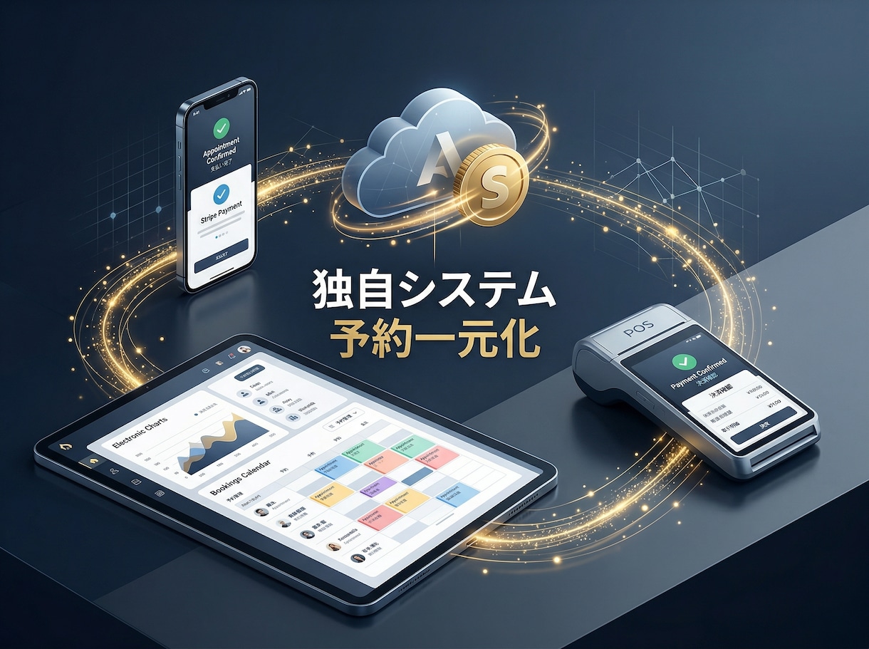 サロンの紙カルテ予約管理を専用システムDX化します 電子カルテや予約一元管理で、スタッフの業務負担を劇的削減 イメージ3
