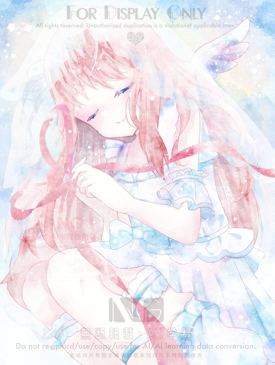 癒されるデジタル水彩画作成いたします 癒されるふんわりした可愛いの女の子描きます☆商用利用込み イメージ10