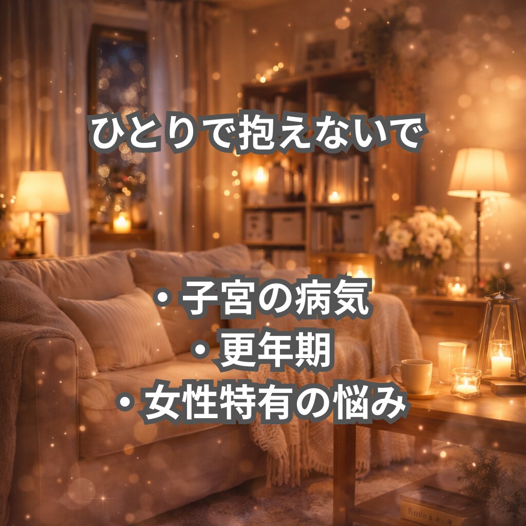 女性向け☘️女性特有の体の悩み不安な気持ち聞きます 子宮の病気/婦人科系の不調/体の悩み/更年期/不安/体調の波 イメージ3