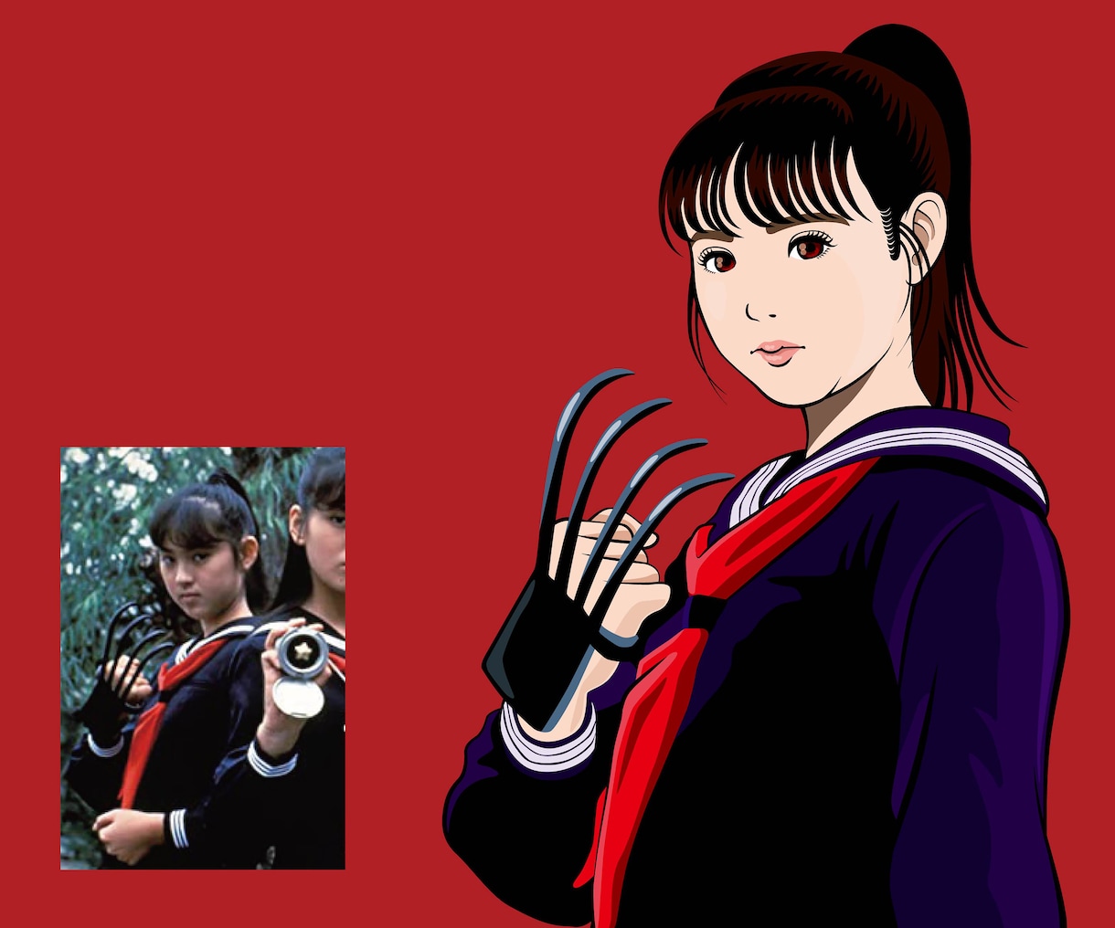 お写真を元に、少し盛って増したイラストお描きします リアル過ぎずアニメ過ぎない、映える美人画・美男子画 イメージ10