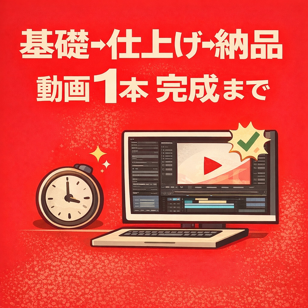 たった１か月で動画編集 現場レベルをマスターます 1.5時間×7日で現場レベルまで伴走 イメージ2