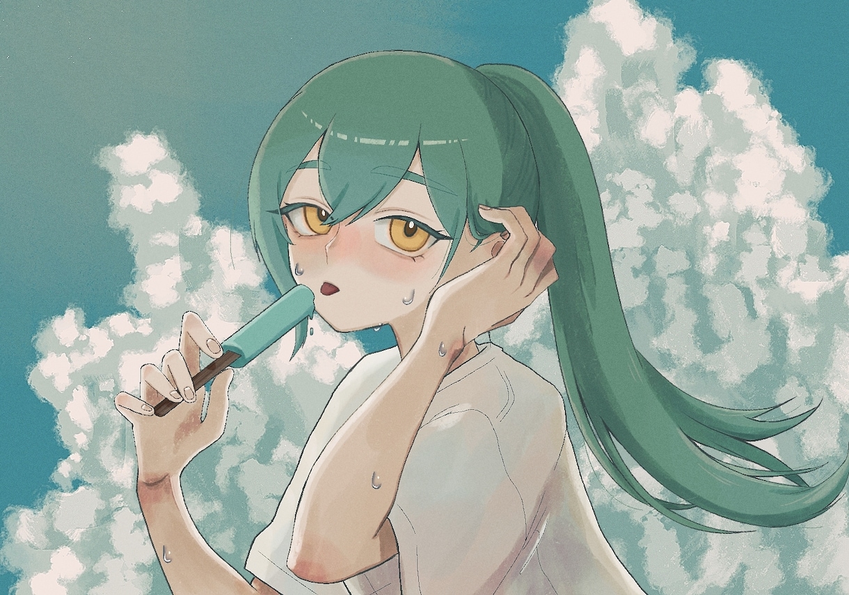 空気感の伝わる、静かな一枚絵を描きます 光と影が特徴的な低彩度のイラストです イメージ3