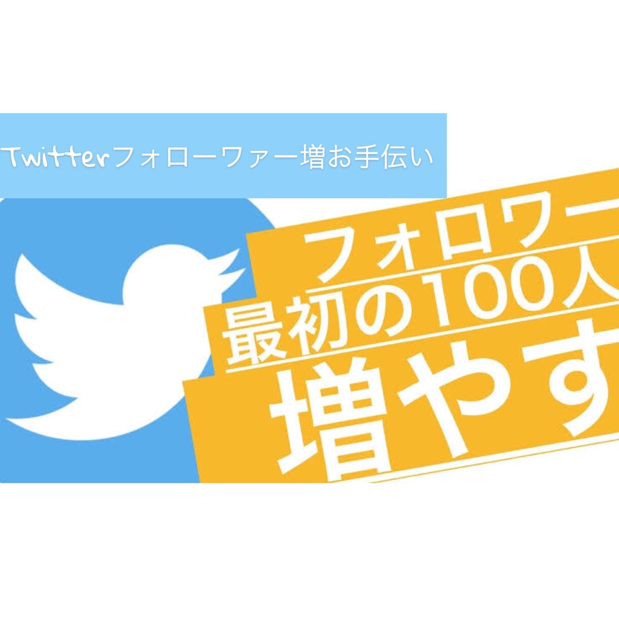 Twitterフォロワァー100増やします 今やSNS最強時代！インフルエンサーの第一歩を！ イメージ1