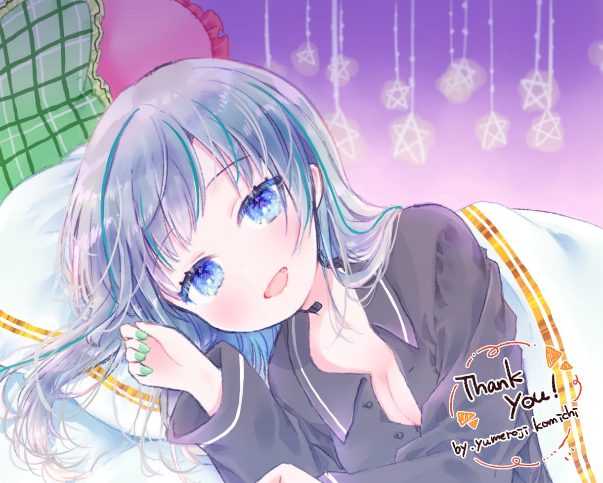 一枚絵など描きます かわいい女の子の絵など。ご利用用途は自由です イメージ2