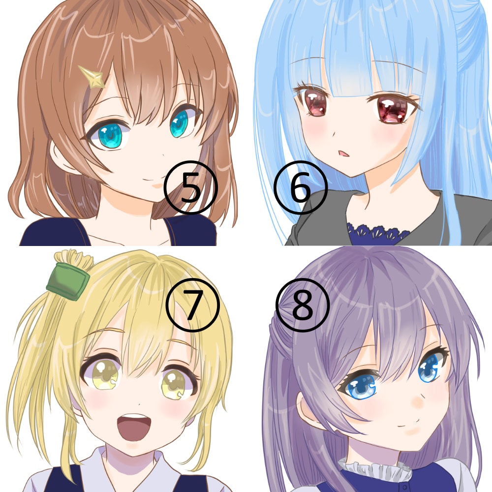 商用利用可！ゲーム・SNSアイコン、その他描きます 20名の男女から素体を選択してカスタマイズ作成するサービス！ イメージ7