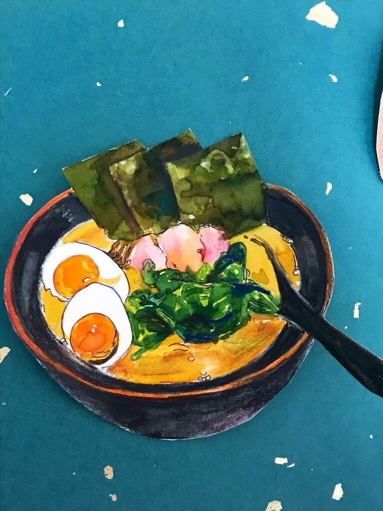 美大生がかわいい料理のイラスト描きます 現役美大生がアナログお料理イラストをお描きします。 イメージ4