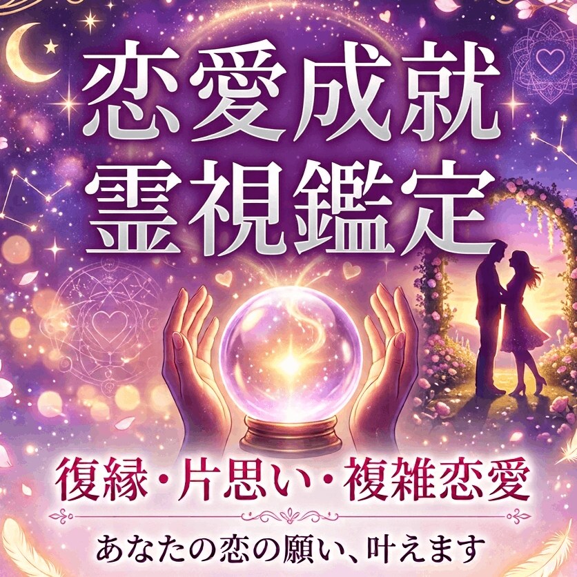 究極霊感鑑定｜恋愛の願いを霊視鑑定で成功へ導きます お相手の本心を知り、意識と行動を変えて願いを成就させる イメージ1