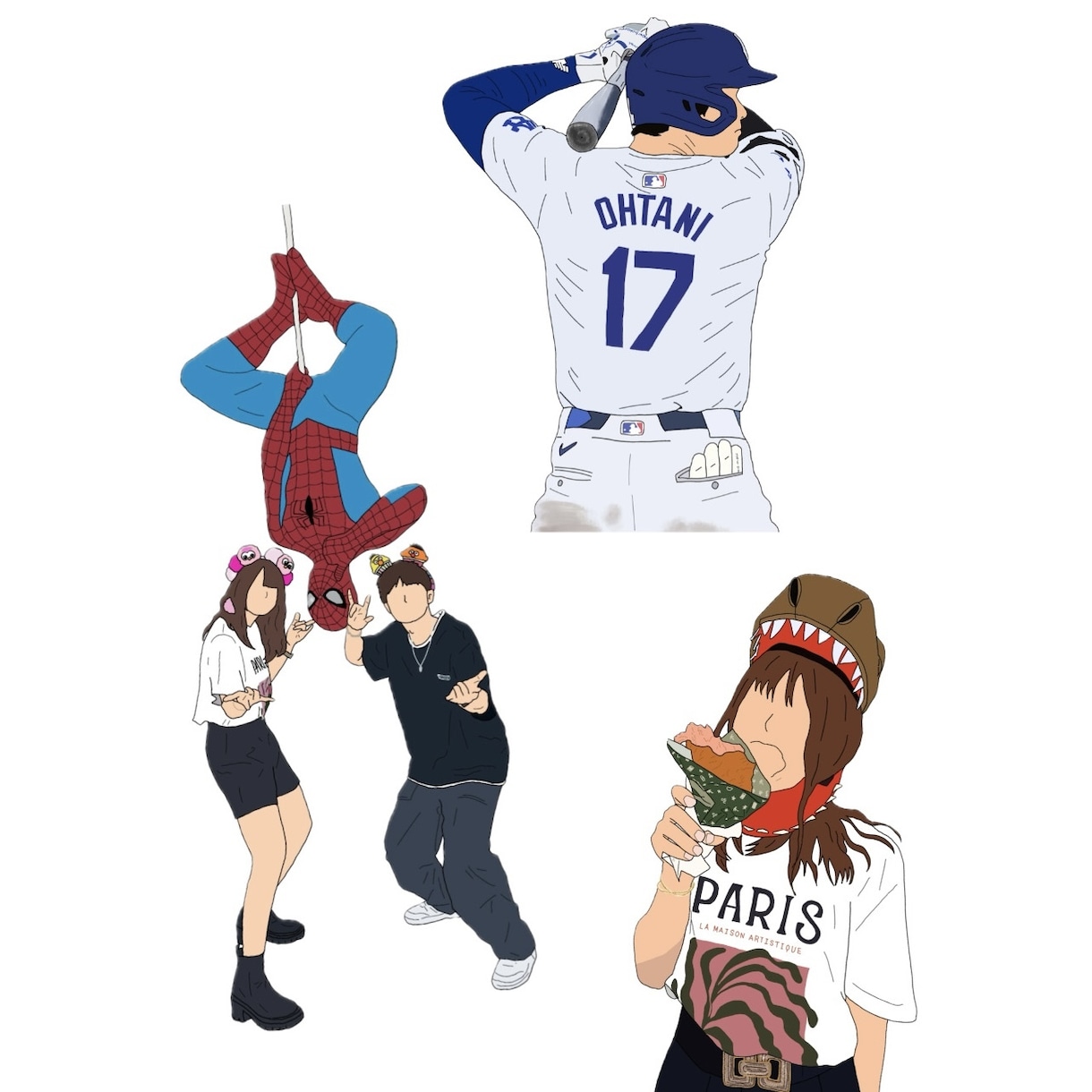 あなただけの“特別な一枚“を心を込めて描きます ご希望の人物をもとに世界に一枚だけのステッカーを作ります‼︎ イメージ2