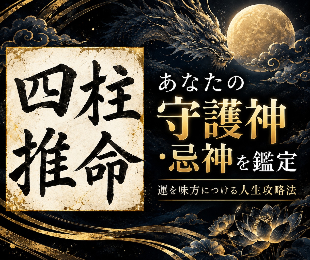 貴方の守護神・忌神から「人生攻略法」を読み解きます 命式は人生のステータス画面！あなたに合った「戦い方」を占断 イメージ1