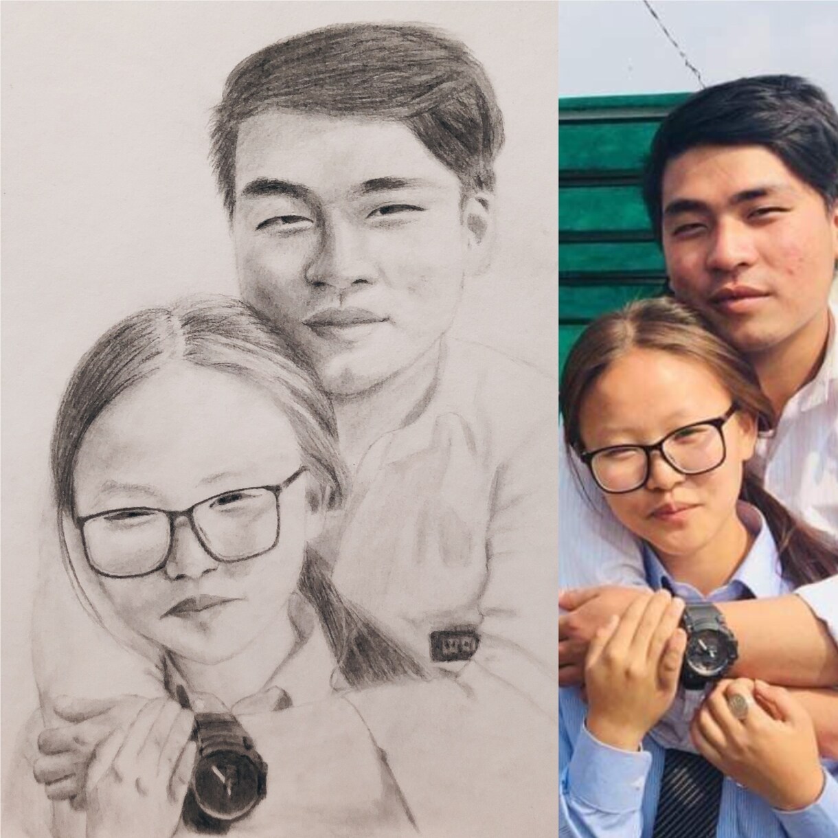 着色も可★鉛筆でリアルな似顔絵をお描きします ギフトやウェルカムボードに！心を込めて手描きします。 イメージ2