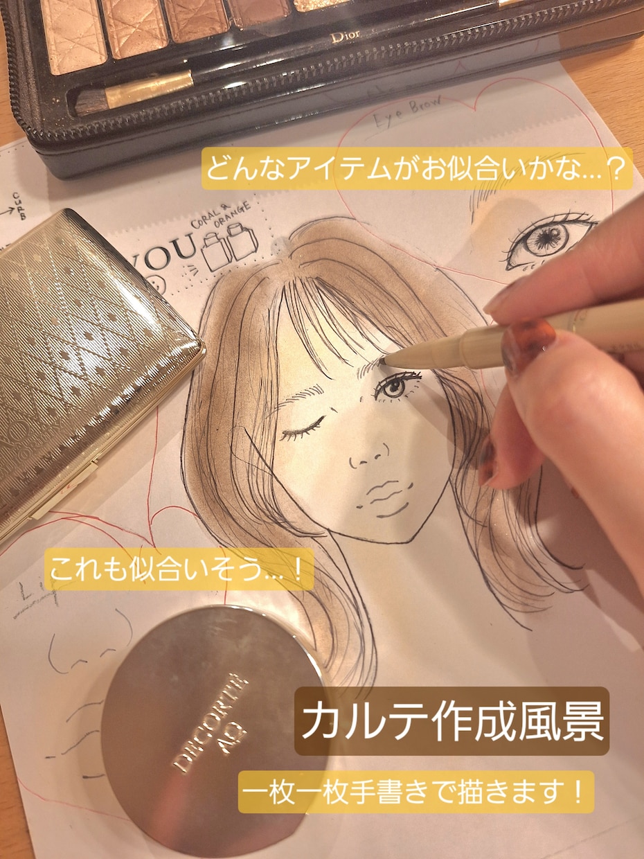 あなた専用の最短垢抜けメイクカルテ描きます 専用メイク法＋全アイテム記載＋髪型提案☆2wアフターフォロー イメージ3