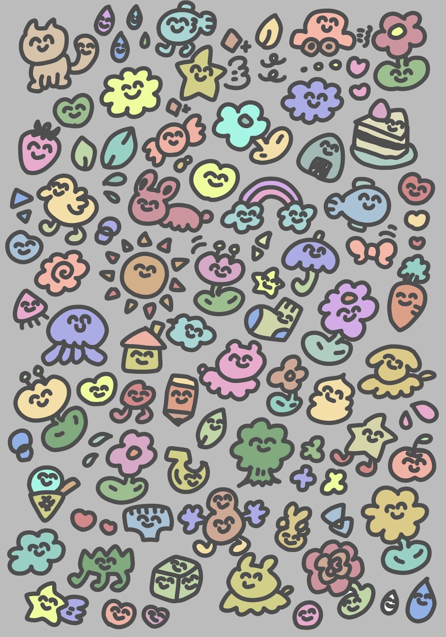 ポップで不思議ないきものたちのイラストを描きます アイコン、背景、プレゼントなどにご利用ください！ イメージ5