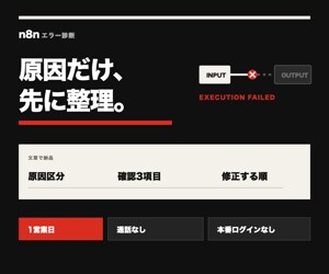 n8nエラーの原因と直し方を整理します 止まる・重複・結果違いの確認順を文章で案内 イメージ3
