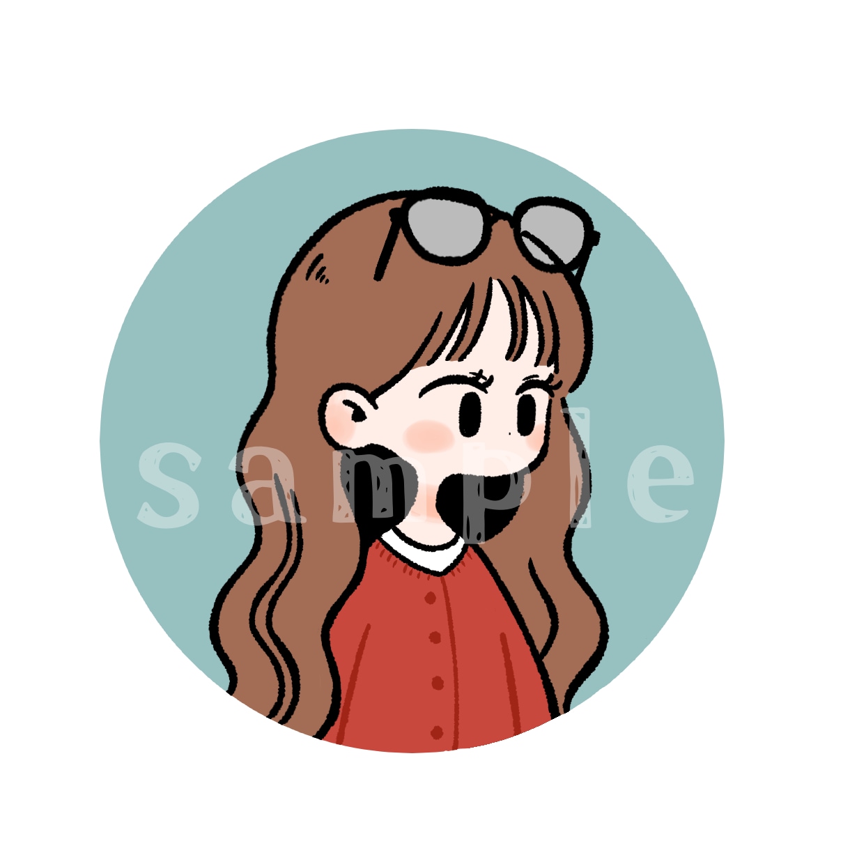 シンプルでかわいいアイコンお描きします SNS・ブログ等のアイコンに☺︎お手頃価格1000円〜 イメージ2