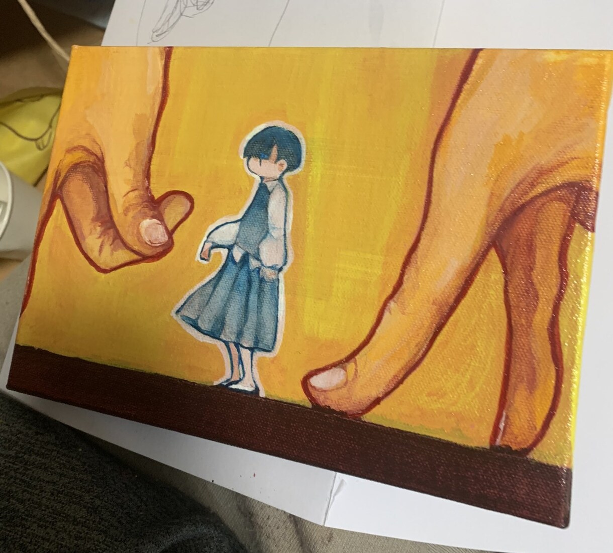 小さめのキャンパスアート作成いたします 世界に1枚、あなただけの作品を郵送にてお届け致します！ イメージ6