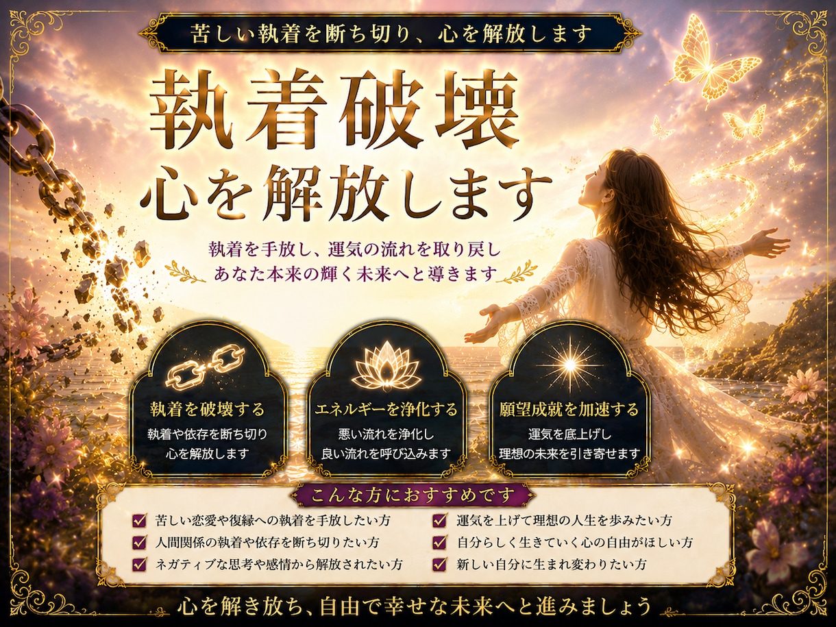 鑑定   焦りや執着 完全破壊します 願いを叶える第一歩は焦りや執着を棄てること イメージ1