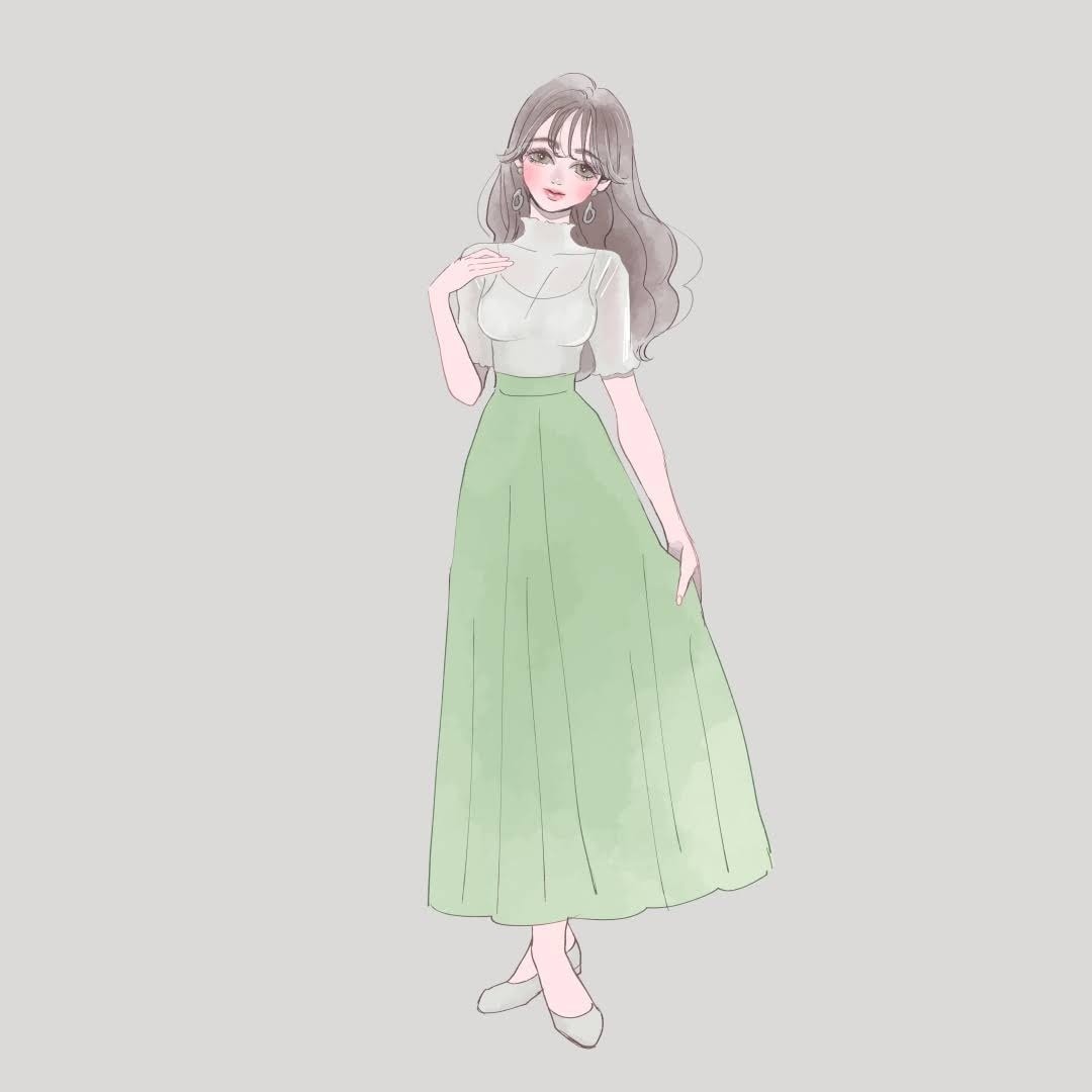 お洒落美しいファッションイラスト、アイコン描きます SNS映えするイラスト。InstagramやTwitterに イメージ8