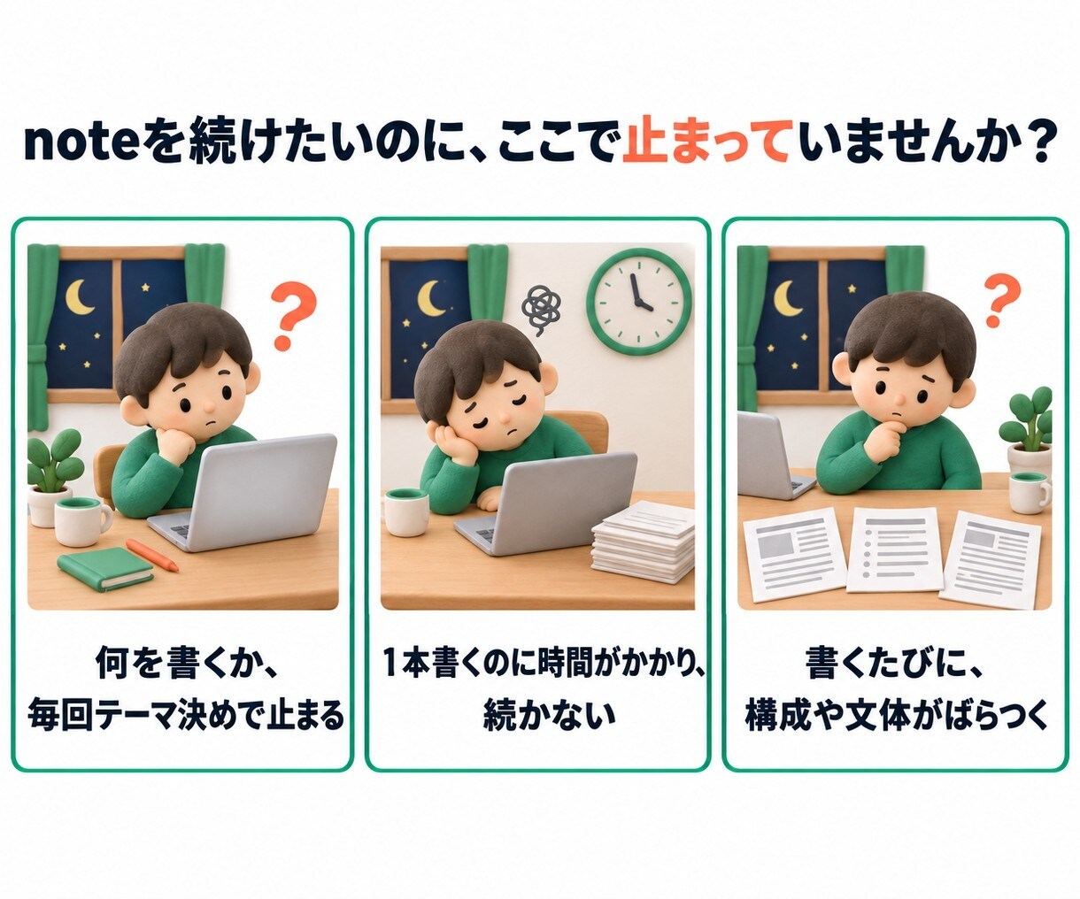 noteの記事づくりを、AIで仕組み化します 週6本のnoteを仕組みで続ける相談員が、型ごと渡します イメージ2