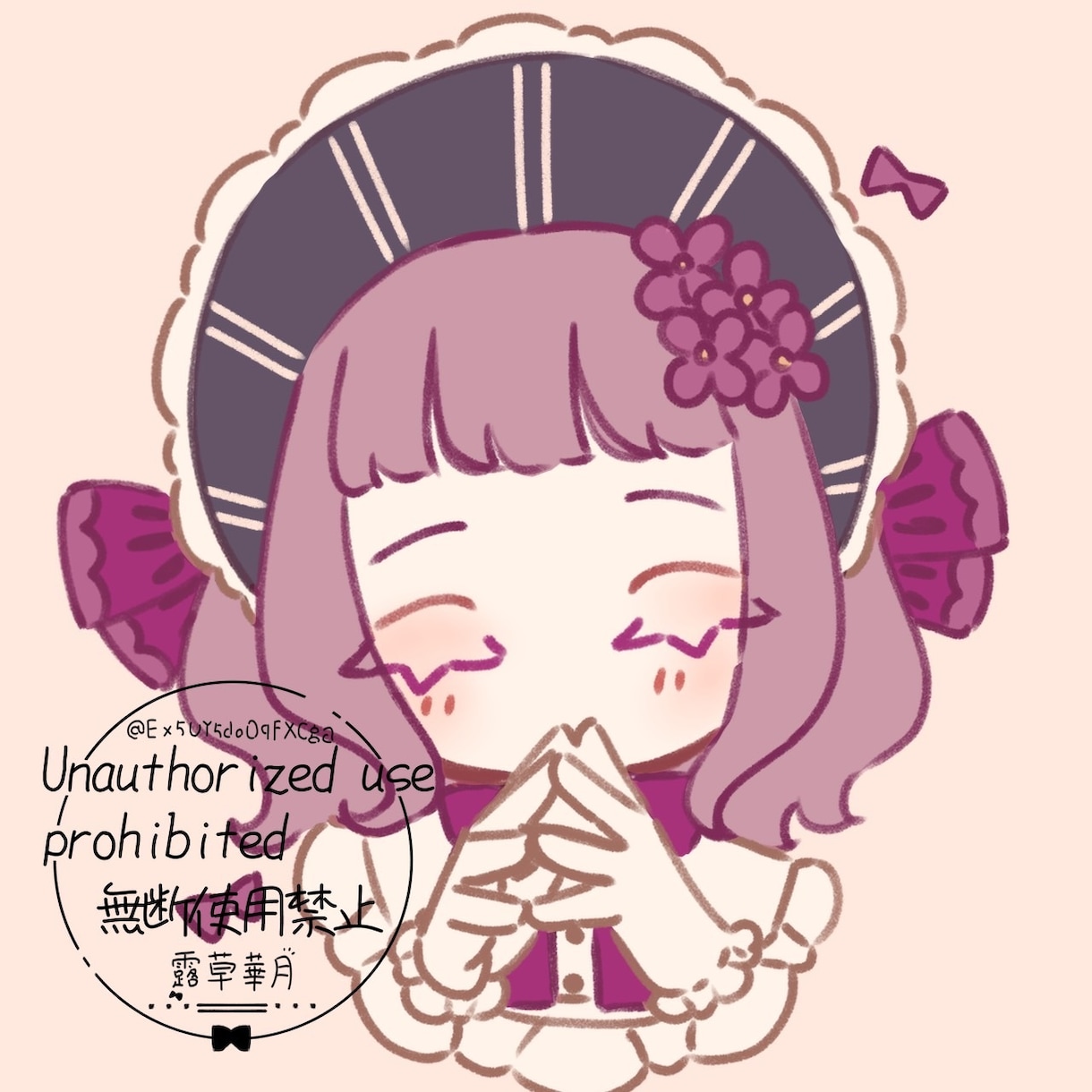 可愛らしい女の子のアイコンイラストを描きます SNSのアイコンに使える女の子のデフォルメイラスト イメージ3
