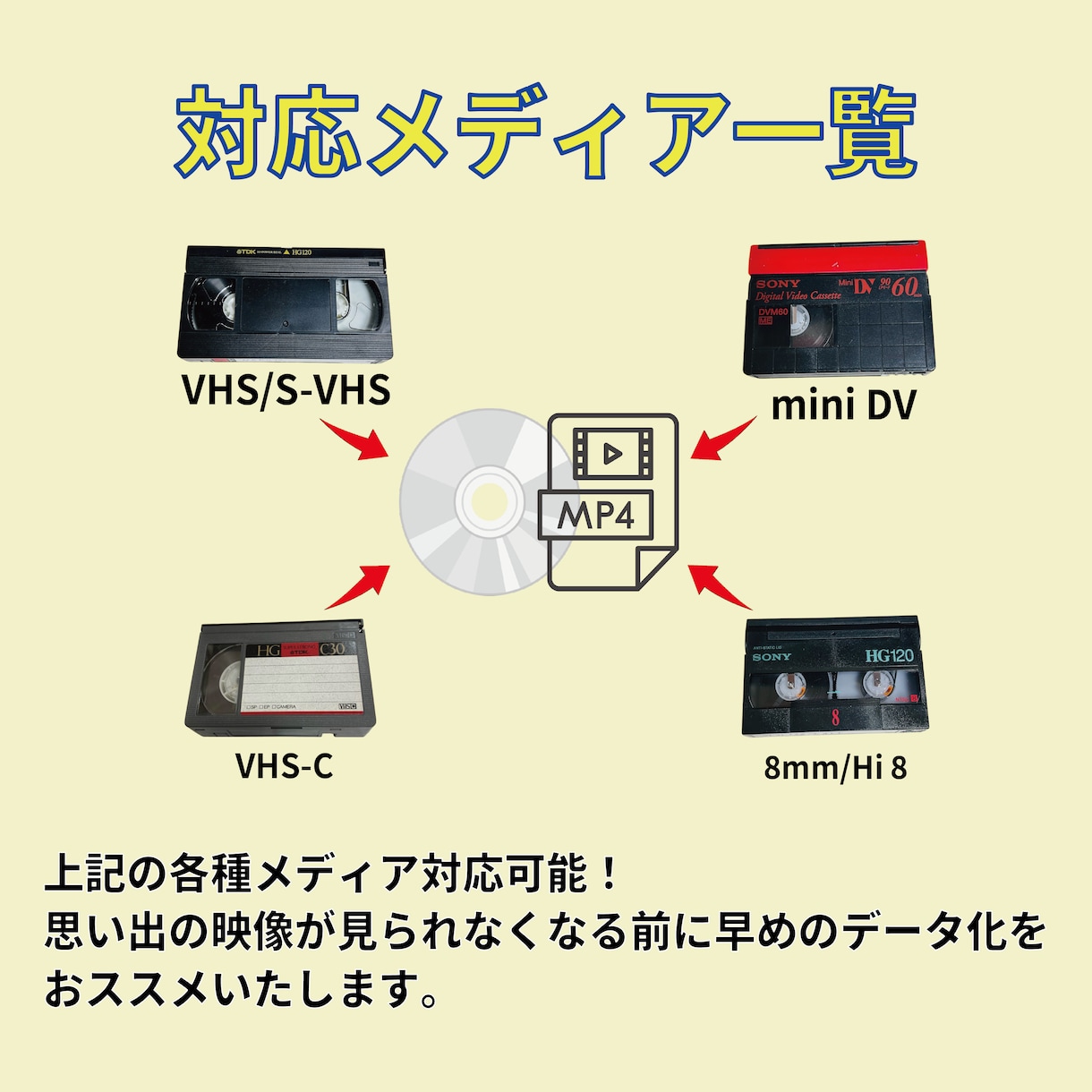 VHS10本をデータ化/DVDにダビングします ゆっくり配送/お急ぎでない方におすすめです。 イメージ3