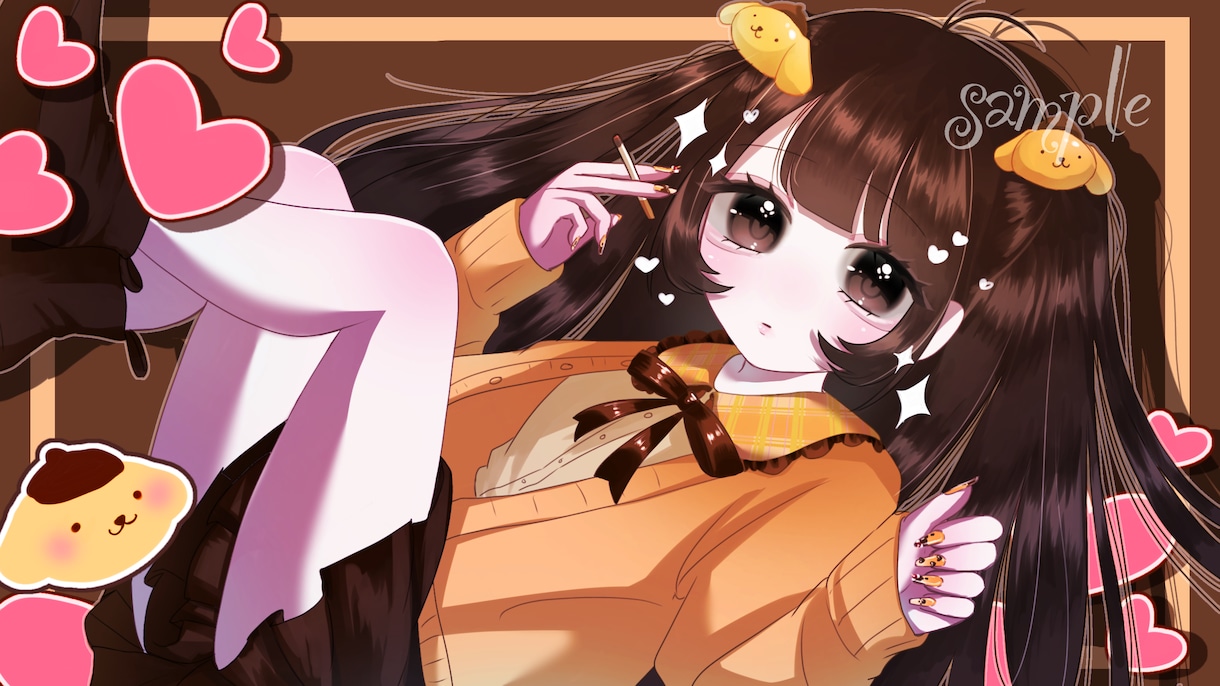 最短2日！可愛く透明感ある女の子描きます 背景無料、商用、二次利用可！様々な場面でお使いください イメージ8