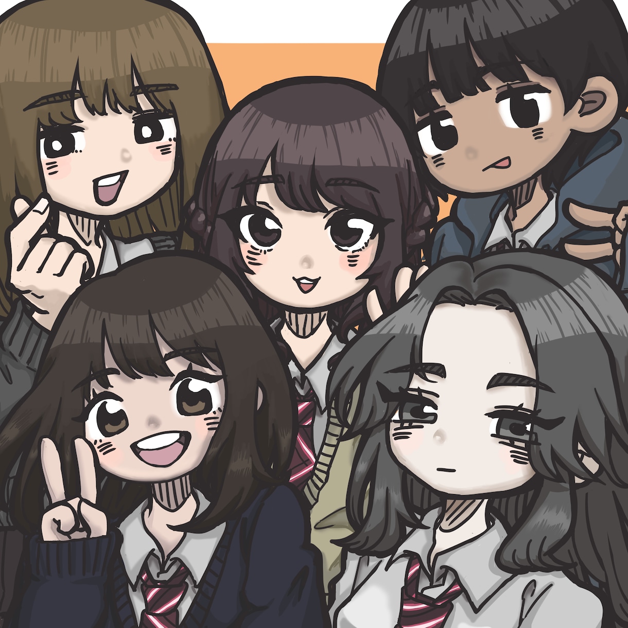 可愛い系のイラスト作成致します 観賞用、アイコン、ヘッダー、一枚絵等々　商用ok イメージ1