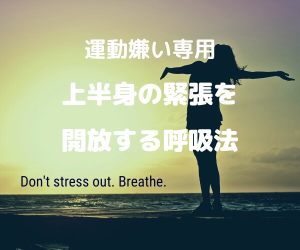 辛い上半身の緊張を解放するヨガの呼吸法を教えます 職場のストレスからくる、心身の極度の緊張をほぐしたいあなたへ イメージ1