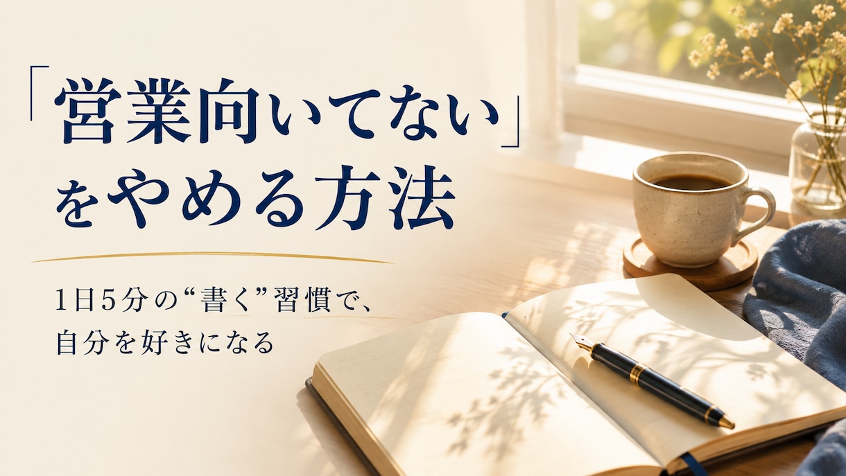 営業の自己否定を『書く習慣』で手放すコツを教えます 1日5分の『書く習慣』で、自分を好きになる第一歩を！ イメージ1
