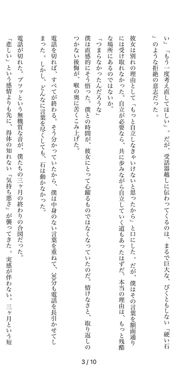 あなたの失恋を小説にし、心の整理をお手伝いします 傷ついた恋に、物語という整理を イメージ3
