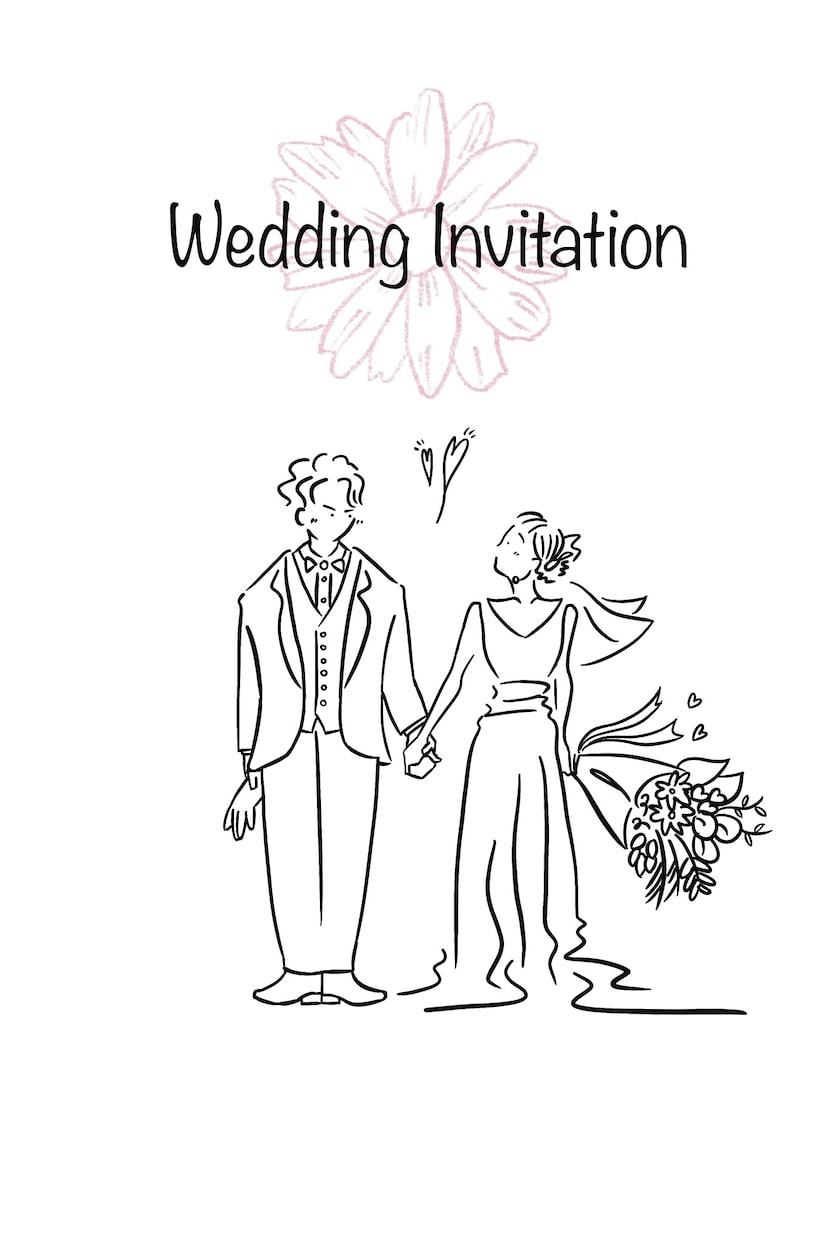 結婚式を彩るシンプル線画イラストをお描きします 結婚式を彩る、おふたりだけのシンプル線画イラスト♫ イメージ1