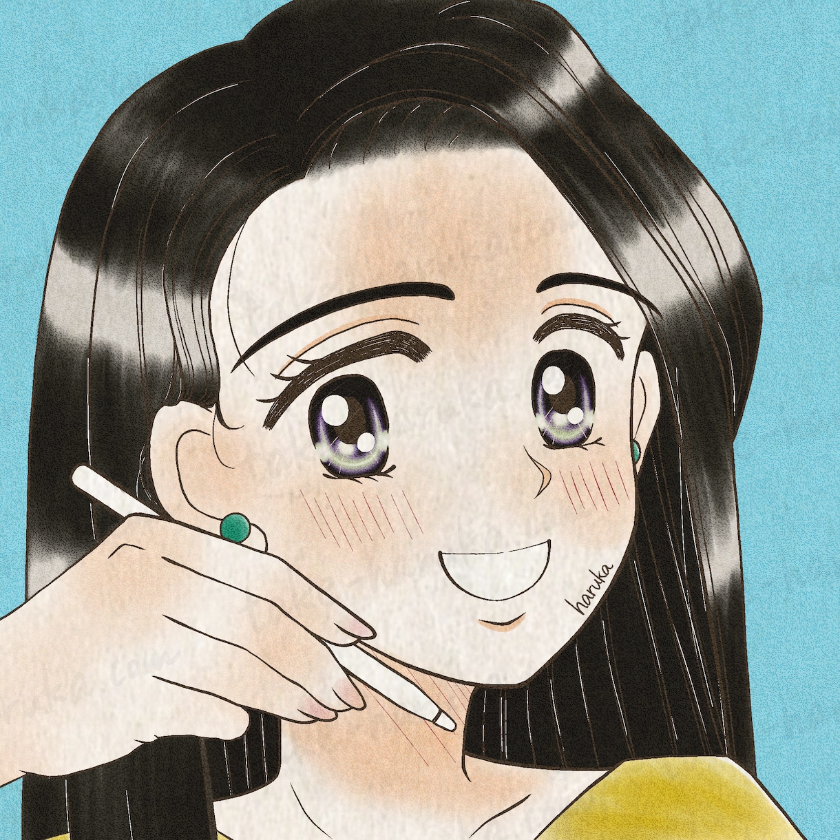 平成初期の少女漫画風イラスト描きます SNSアイコン、プレゼント用、小説の表紙や挿絵などにぜひ！ イメージ1