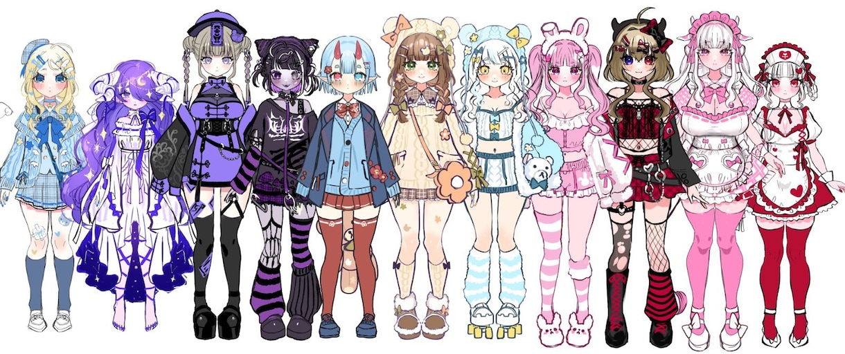 Vtuber全身パーツ分けイラスト制作します あなただけのVtuber制作させてください！ イメージ10