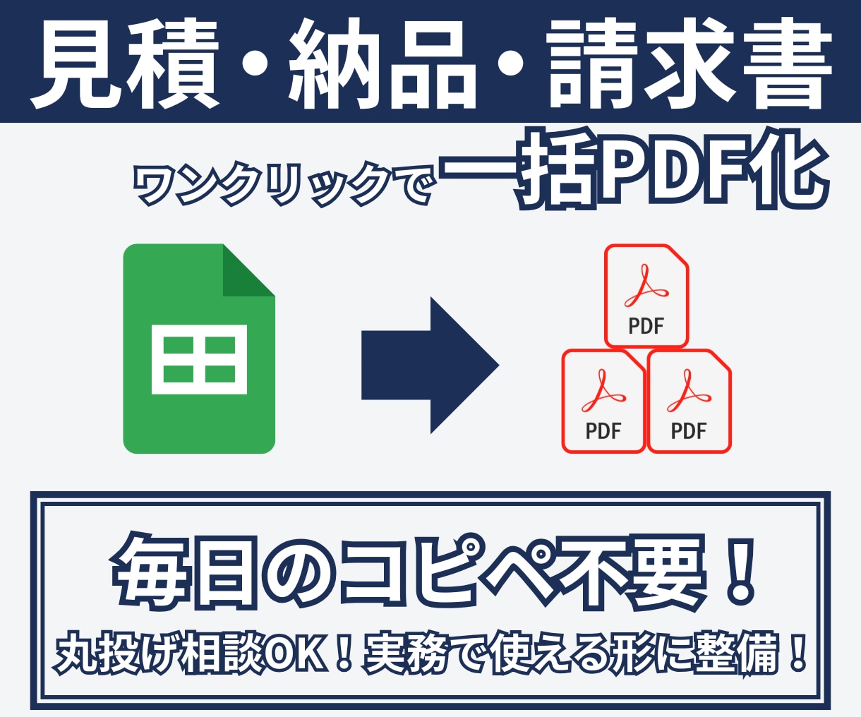 見積・納品・請求書の御三家PDFを自動作成します 月額0円！面倒な経理書類を自動化する御三家フルセット イメージ1