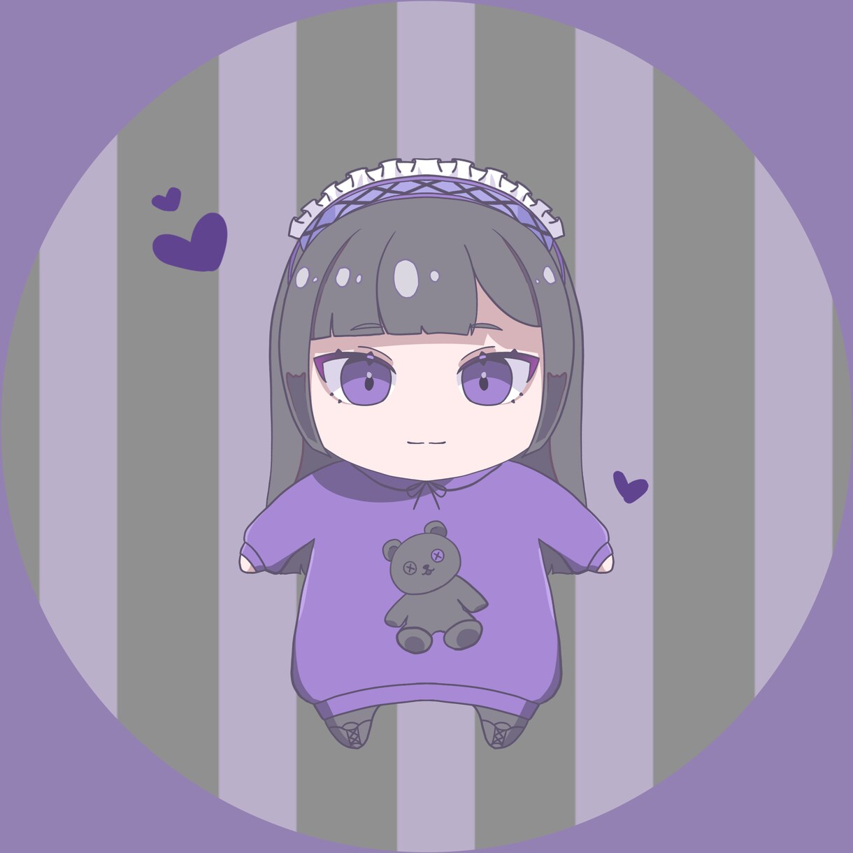 かわいい女の子のぬい風アイコン描きます ぬいぐるみ風のイラストです。自分だけのアイコンが欲しい方に イメージ2
