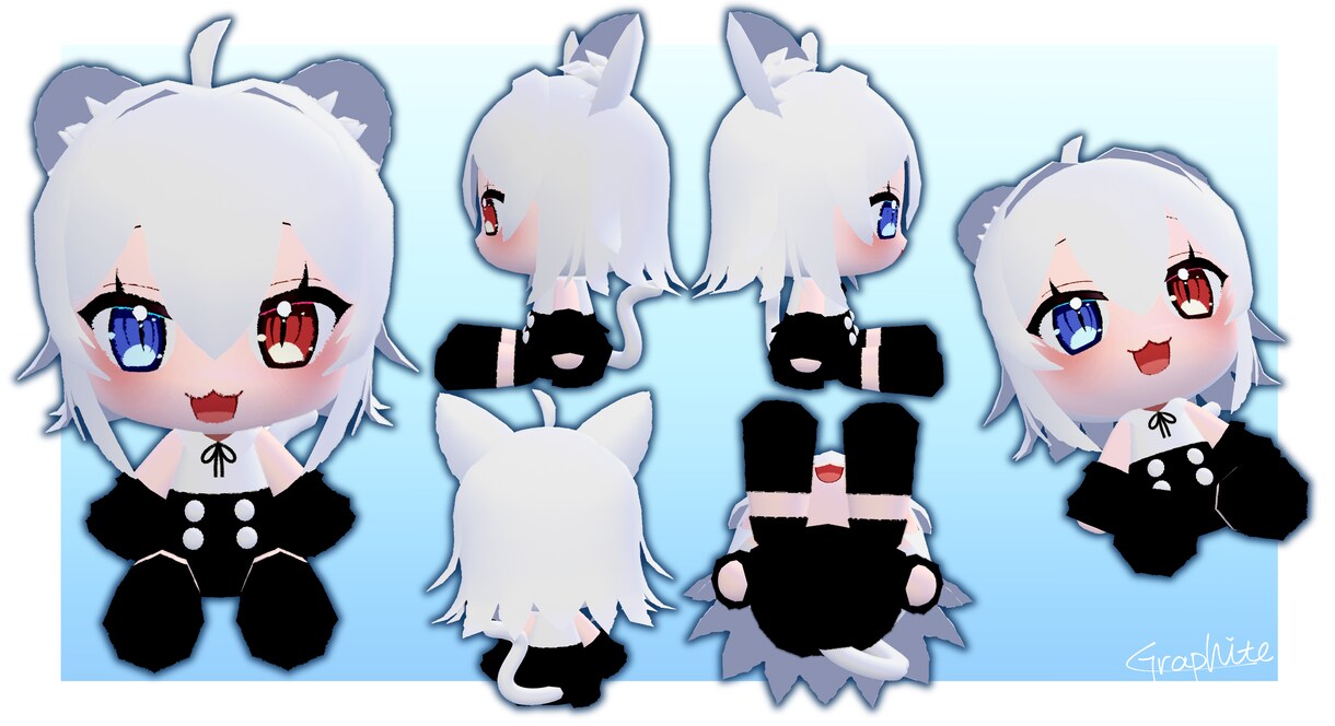 アバターの【3Dぬいぐるみ】作ります かわいいおすわりぬいといっしょに！ イメージ1