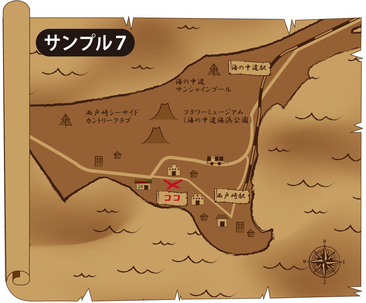 イラストを使った地図を作成いたします GoogleMAPを元に分かりやすい地図を作成いたします。 イメージ7