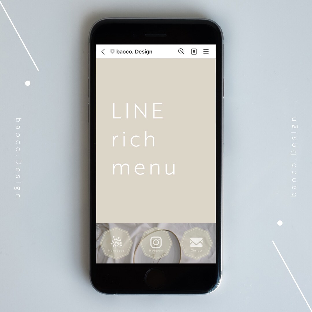 モダンでおしゃれなLINEリッチメニュー承ります サロン様や個人事業主の方におすすめ♩イメージを形にします イメージ4