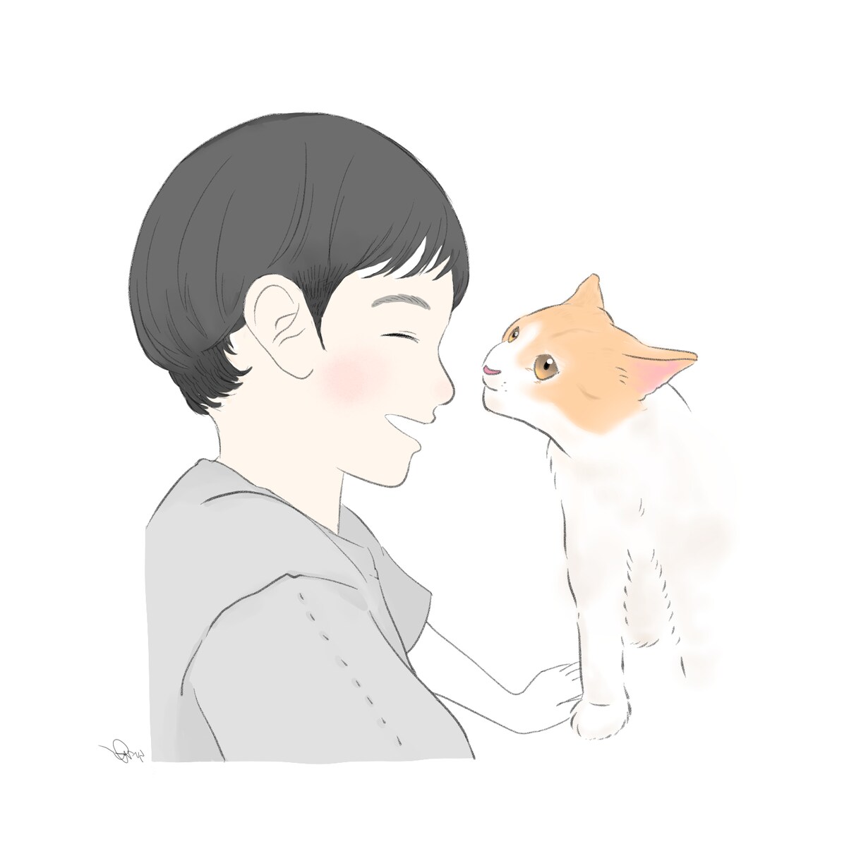 写真を元に可愛いペットの似顔絵描きます カラー色塗り込の値段！プレゼントやSNSアイコンにもぴったり イメージ4