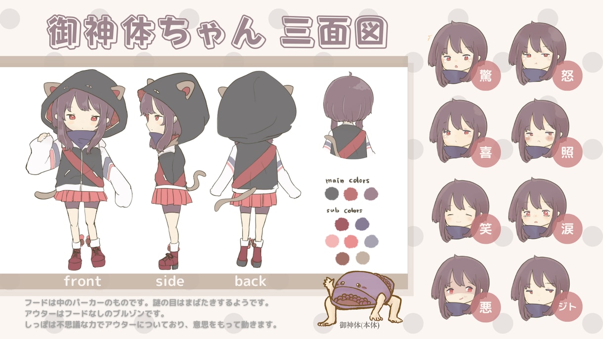 かわいい衣装デザインを承ります シンプルでかわいらしいのに個性があるキャラデザが得意です！ イメージ2