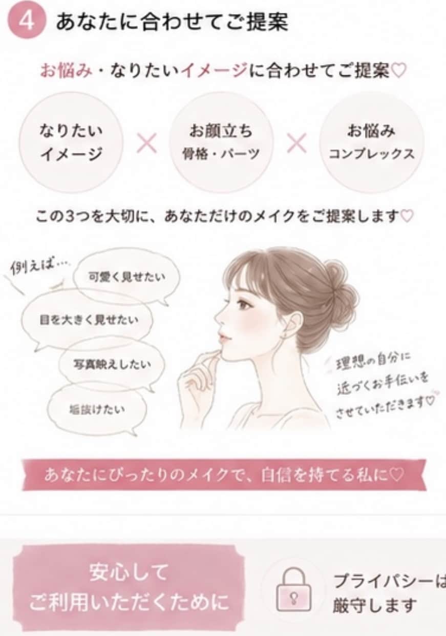 絶対盛りたい日のメイクアドバイスをいたします 特別な日のためのメイクアドバイスです♡ イメージ4