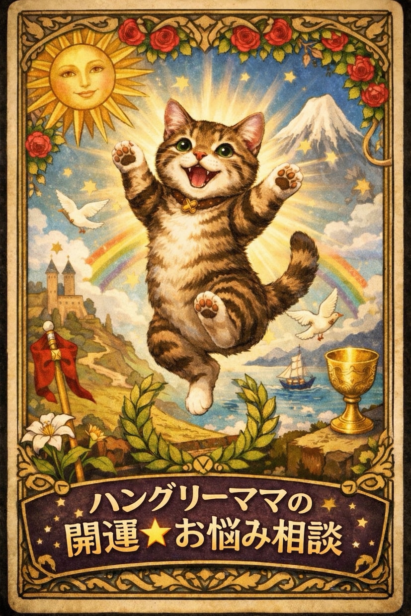 ハングリーママの開運⭐︎お悩み相談でございます ⭐︎500円⭐︎運勢、お悩みをタロットで占います！ イメージ1