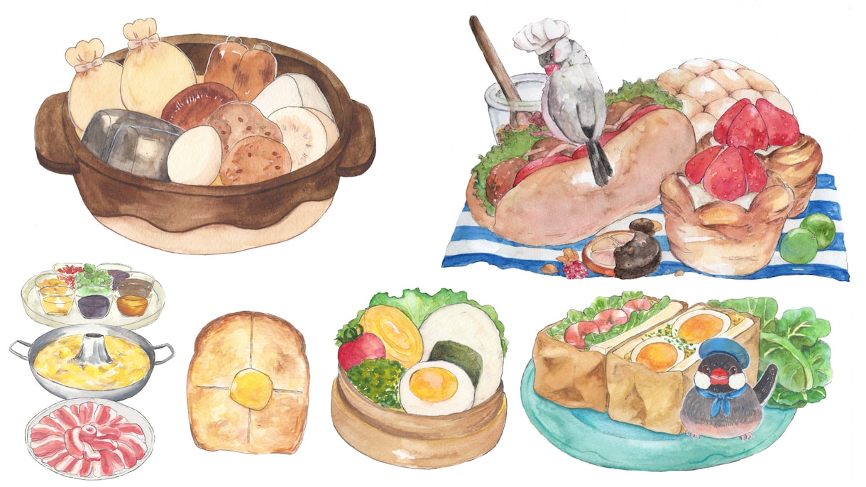 水彩で食べ物をお描きします あたたかな水彩イラストであなたの特別を彩りませんか？ イメージ2