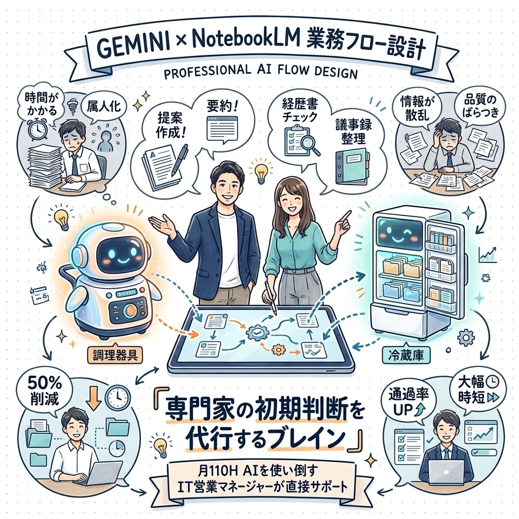 Gemini×NotebookLM活用を考えます Google AIで業務フローの見直し、改善してみませんか。 イメージ1