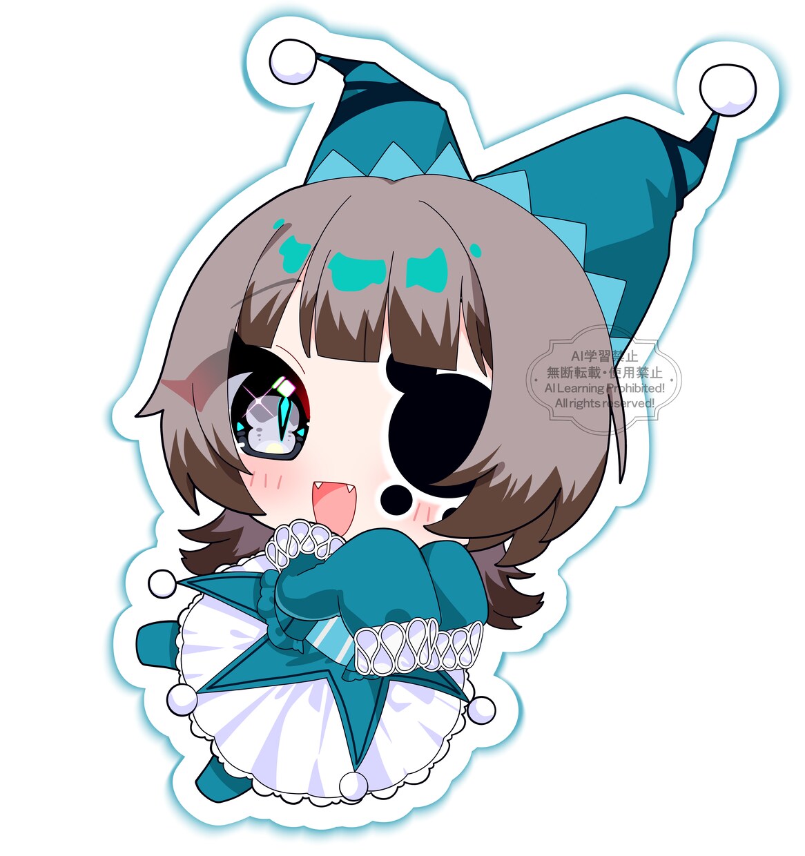 ミニキャラ(ちびキャラ)イラスト描きます シンプル塗りのキラキラとした瞳で描きます！ イメージ1