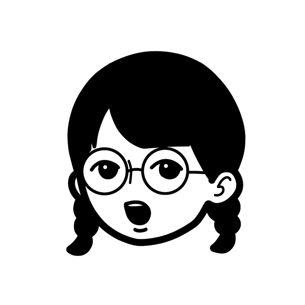 格安！モノクロ顔だけイラスト作成します アイコンにぴったり！短納期でシンプルなイラストを作成します！ イメージ4