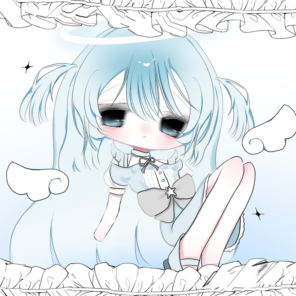 ミニキャラお描きします 儚げな女の子のイラストを求めている方へ イメージ1
