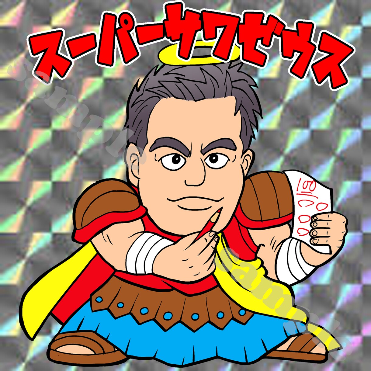 ビックリマンシール風　似顔絵　お描きいたします シール印刷サポートいたします♪ イメージ3